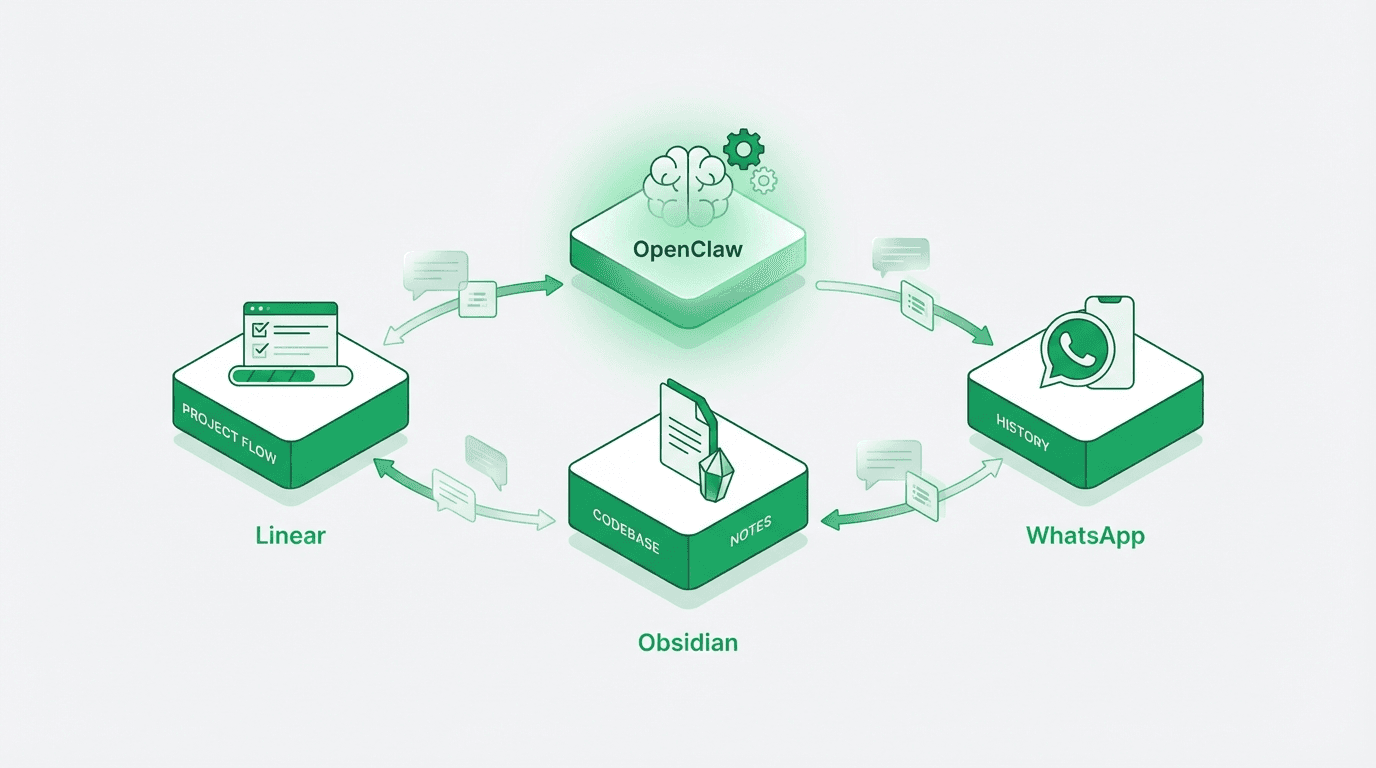Projektmanagement mit OpenClaw: Linear, Obsidian & WhatsApp
