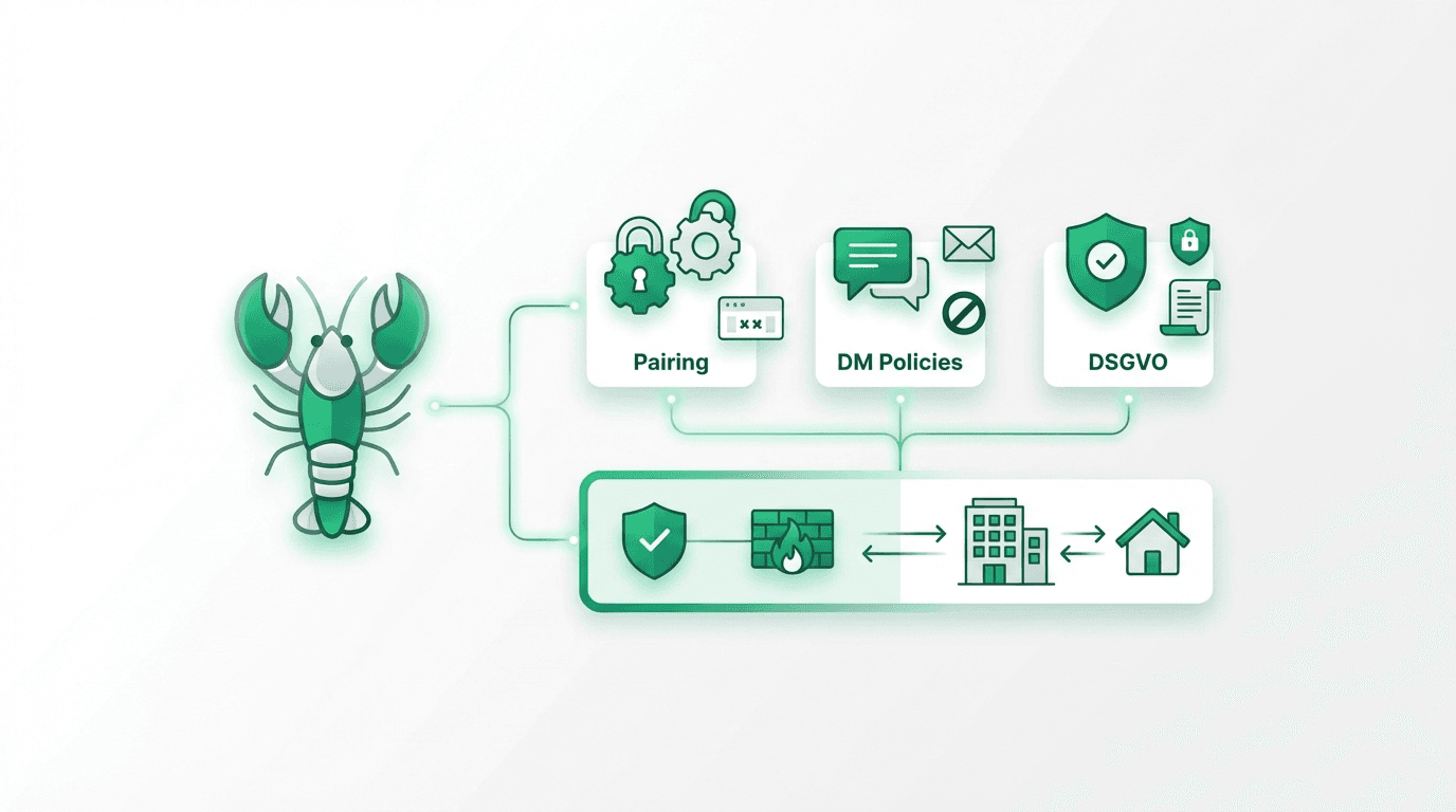 OpenClaw Sicherheit & Datenschutz: Pairing, DM Policies, DSGVO (Guide)